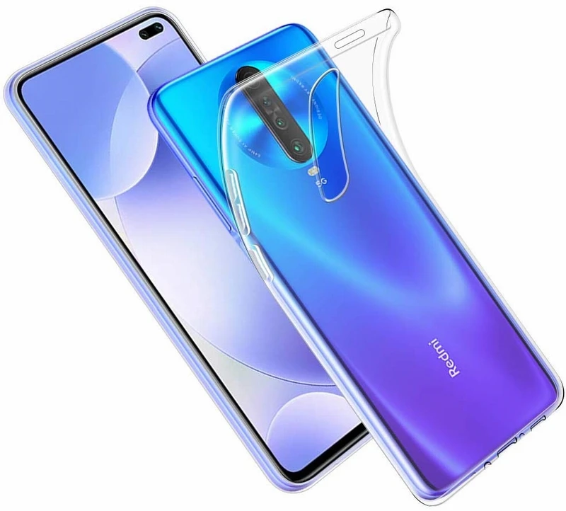 Мягкий прозрачный силиконовый чехол и Гидрогелевая защита для экрана Xiaomi Redmi K30/K30