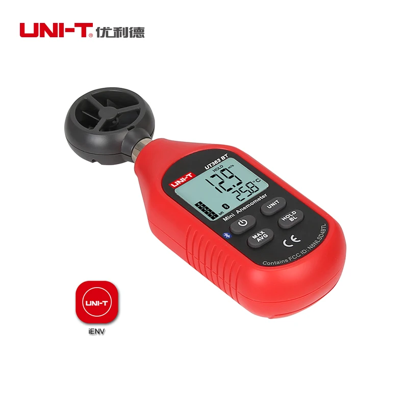 UNI-T ручной Анемометр цифровой измеритель скорости ветра 0 ~ 30 м/с ЖК-дисплеем |