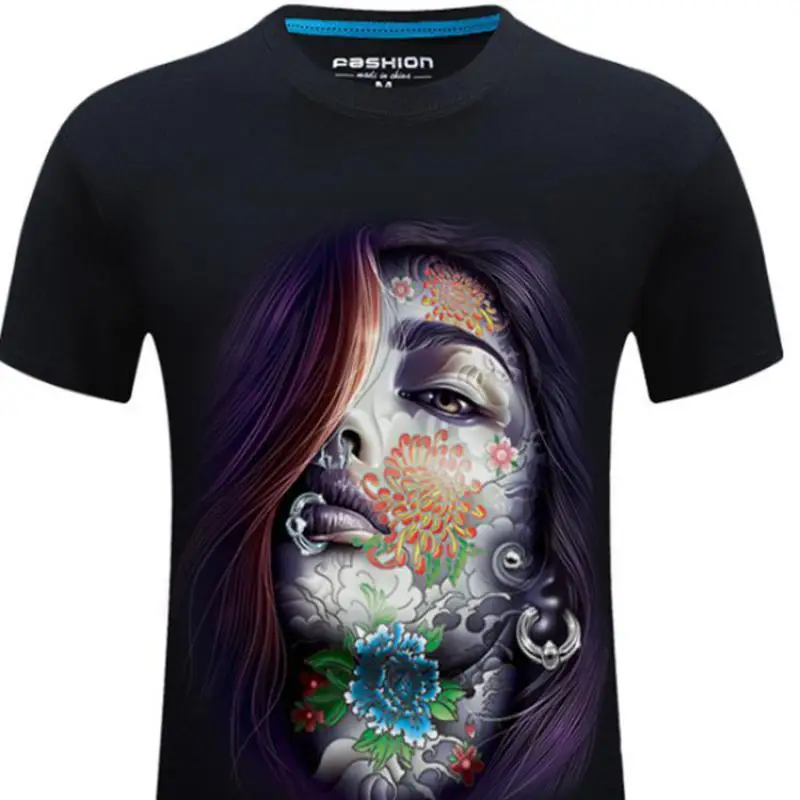 

2021 New 3d Printing Men Short Sleeved T-shirt Summer O-neck Plus Fat Plus Size Loose Casual Stretch Fat T-shirt Free Shipping