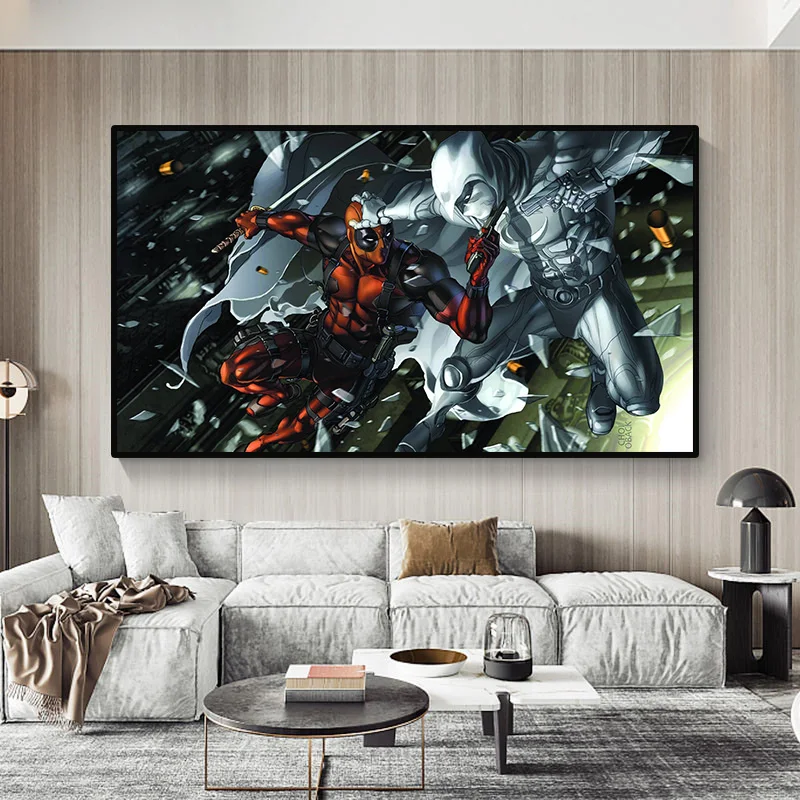 

Modern classic movie Deadpool canvas paintings, animation art wall prints and posters Home living room decoration paintings