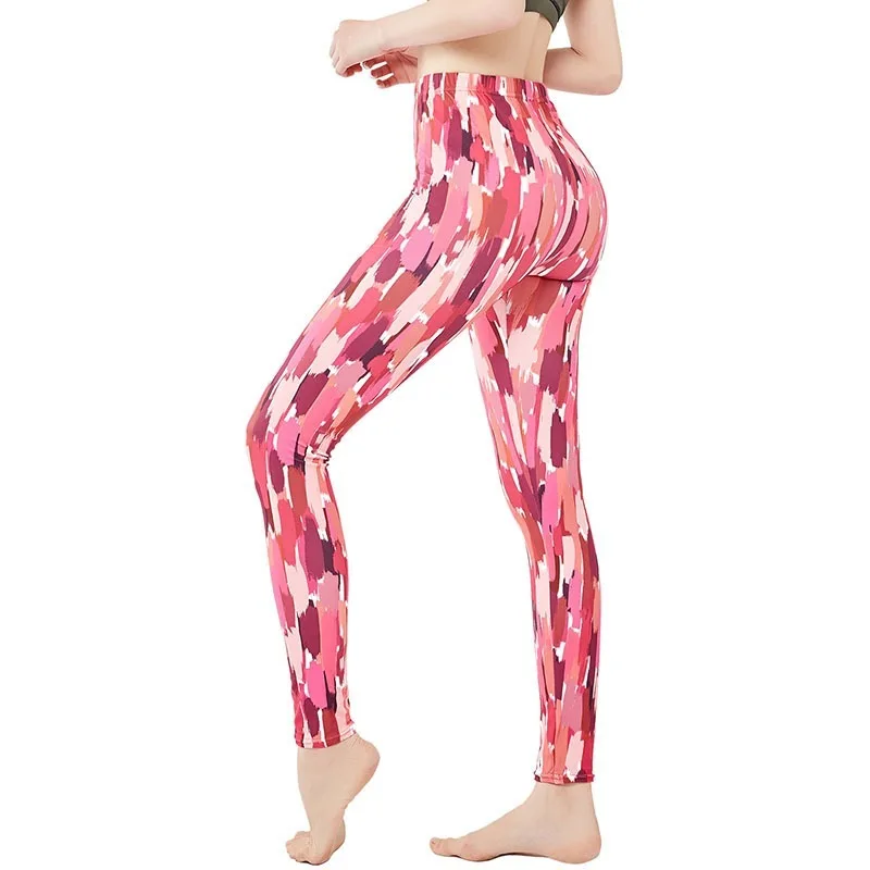 Kezrea Ladies Pink Brush Pen Sexy Female Hip Leggings Dance Tights Fitness Training Yoga Pants Sport | Спорт и развлечения