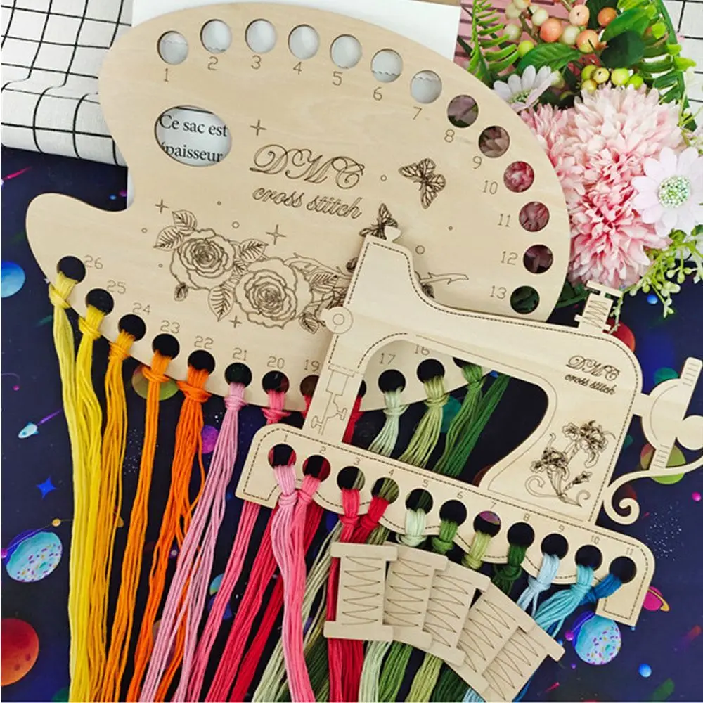 

Sewing Machine Needle Arts Sewing Accessories Wood Cross Stitch Storage Tools Embroidery Floss Organizer Thread Holder