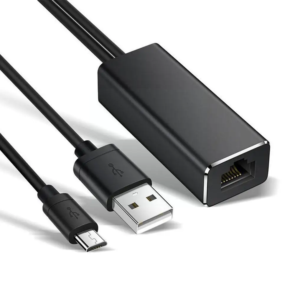 

Адаптер Ethernet для Chromecast USB 2,0 к RJ45 для Google Home Chromecast 2 1 Ultra Audio Fire TV Stick Micro USB Network J7C2