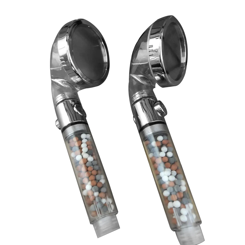 

Shower Head Set Negative Ion Filter Bath Spray Water Saving Showerhead High Pressure SPA Nozzle With Switch 1.5m Hose And Base
