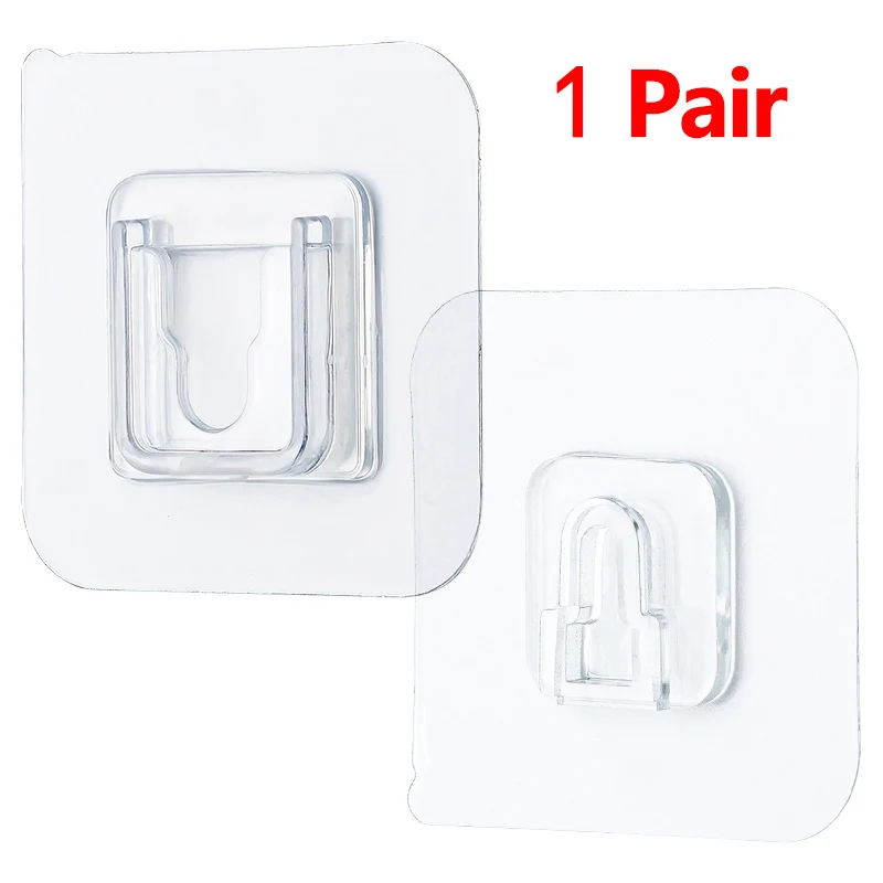 

Double-Sided Adhesive Wall Hooks Hanger Strong Transparent Hooks Suction Cup Sucker Wall Storage Holder For Kitchen Bathroom
