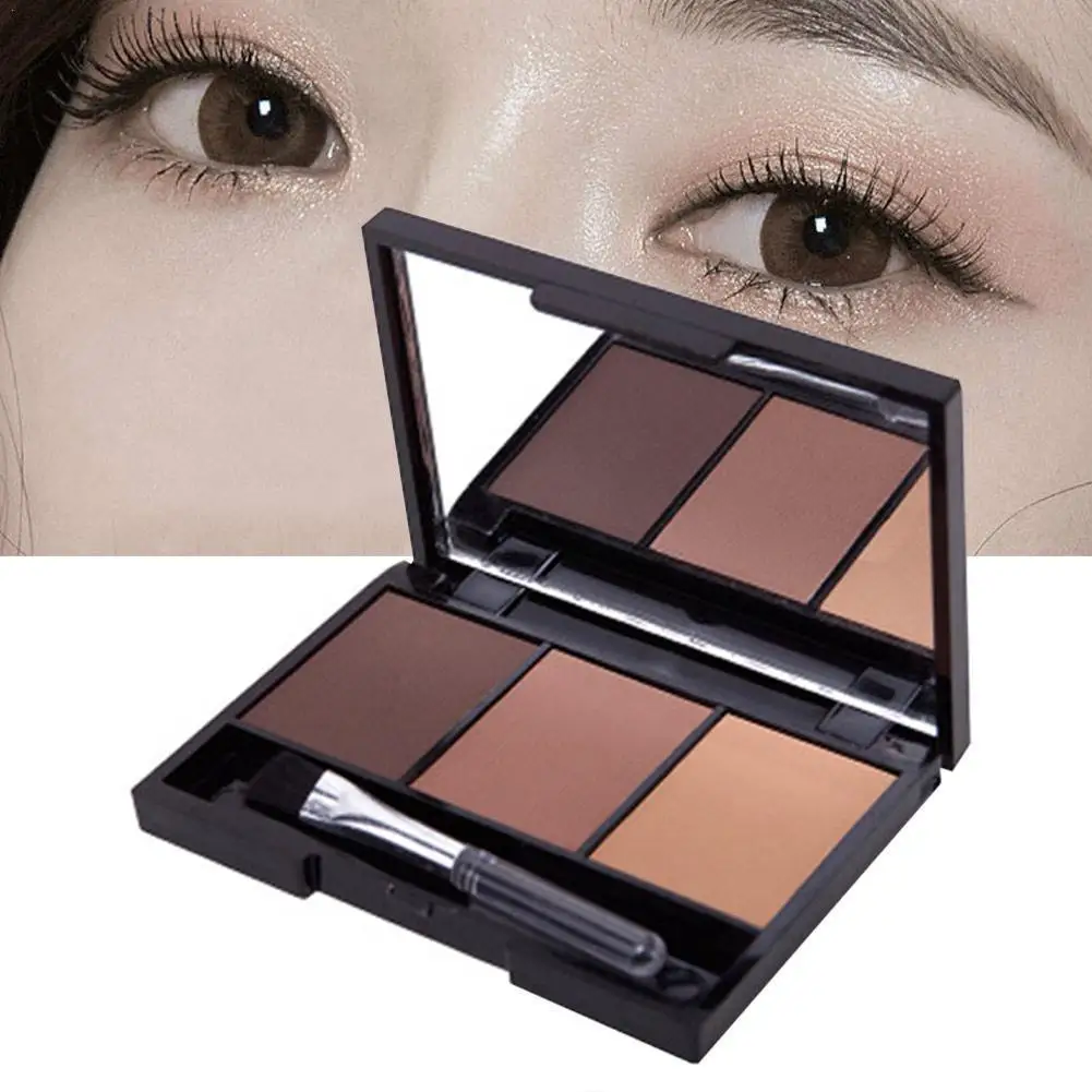 

3 Colors Cosmetic Delicate Eyebrow Powder Make Up Tools Makeup Particles Set Smooth Waterproof Fine Photographic Palette Z8Z2