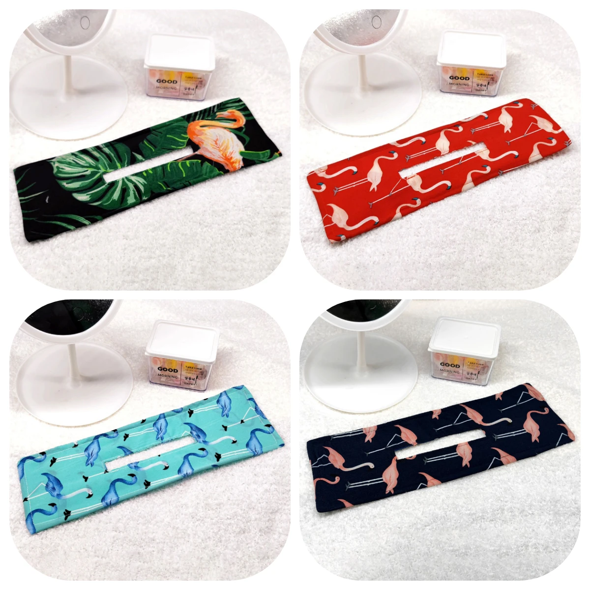 

Flamingo Print Summer Knotted Deft Bun Fashion Hair Bands Wire Headband Braider Former Maker DIY Hair Accessories for Girls New