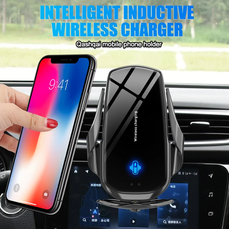 

Car Phone Holder For Nissan Qashqai 2014-2018 Air Vent Car Phone Holder Clip For X-trail Rogue T32 Qashqai Wireless chargin