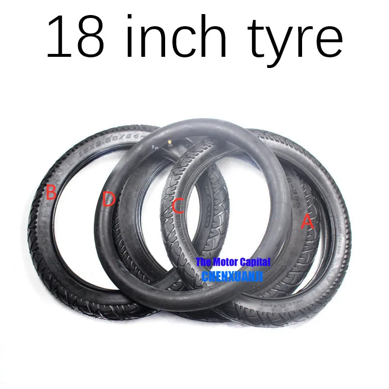 Новая 18x3,0, 18x2,50, 18x2,125 многостильная 18 дюймовая внутренняя шина и внешняя шина подходит для многих газовых электрических скутеров и электронных велосипедов