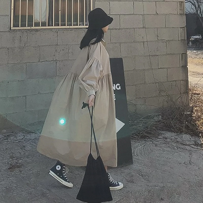 CHICEVER/осеннее Модное Новое свободное платье больших размеров женское с