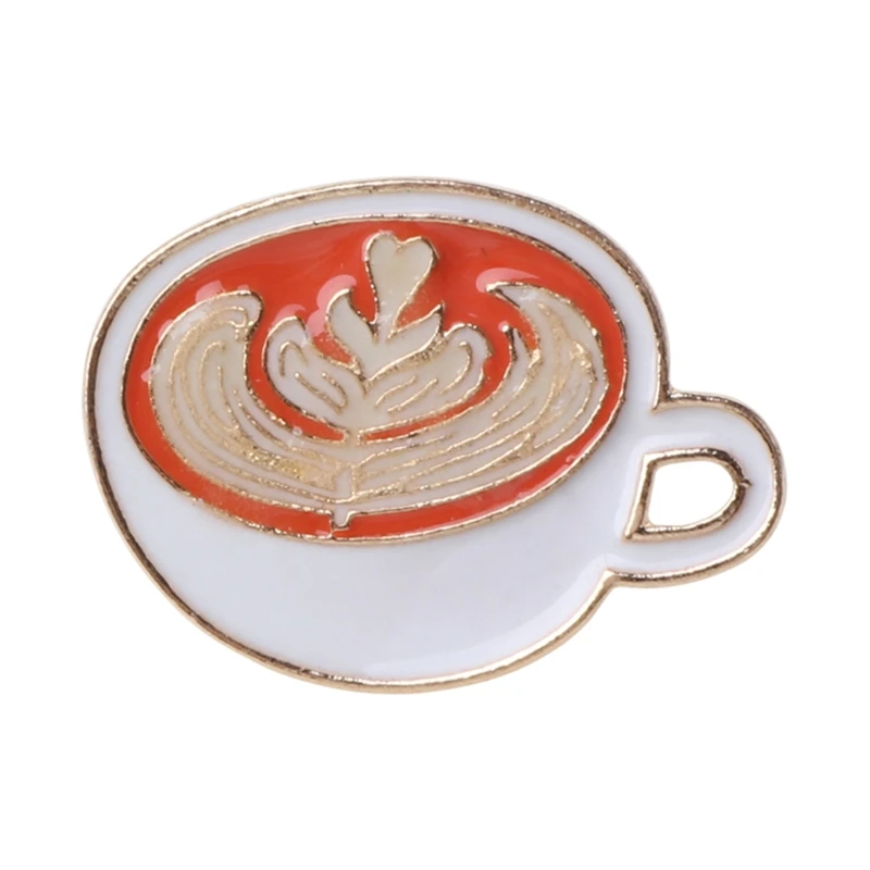 

Luminous Coffee Cup Enamel Brooch Pins Glow in the Dark Latte Badge Pins Jewelry