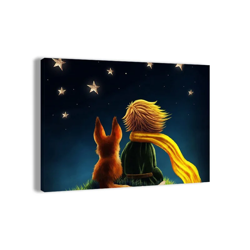 Постер из фильма Маленький принц картина на стену Маленького принца и лисы