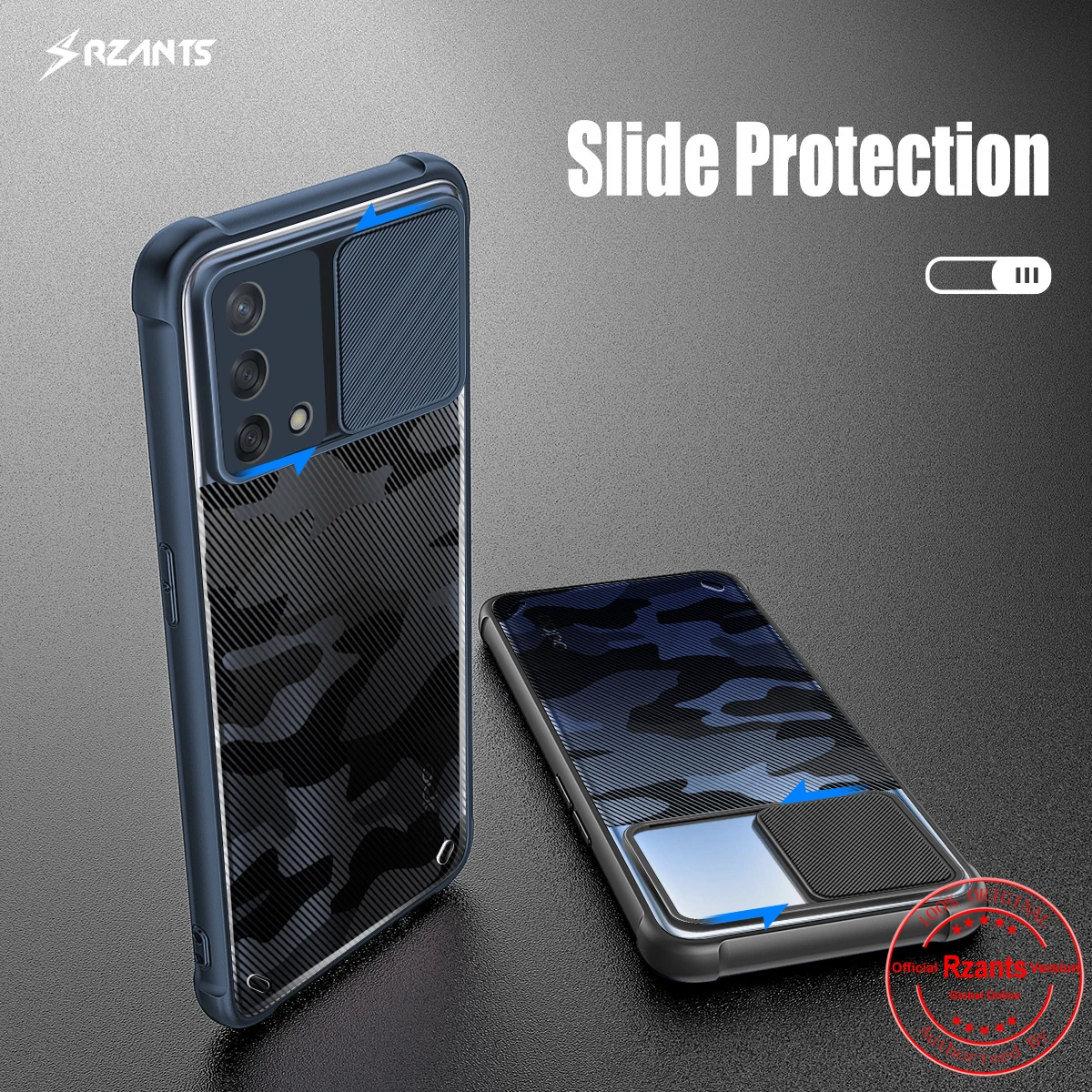 Чехол Rzants для OPPO A74 4G F19 мягкий [Камуфляжный объектив] защитная функция тонкий