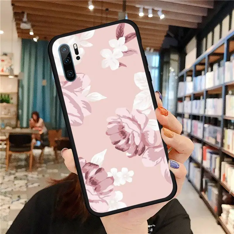 

Retro Flower Leaves Phone Case For Huawei honor 10 i lite 8x P 20 30 40 lite pro smart 2019 nova 5t mate 20 pro coque