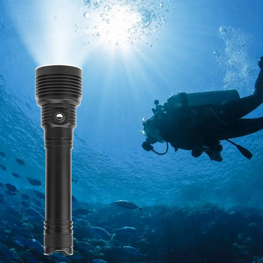 Светодиодный фонарик из алюминиевого сплава для дайвинга XHP70 4000LM высокая яркость