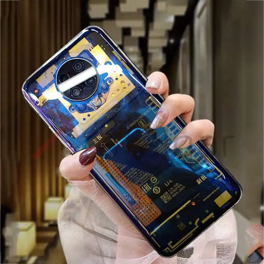 Крышка батарейного отсека для Xiaomi Poco F2 Pro Задняя стеклянная панель задняя крышка
