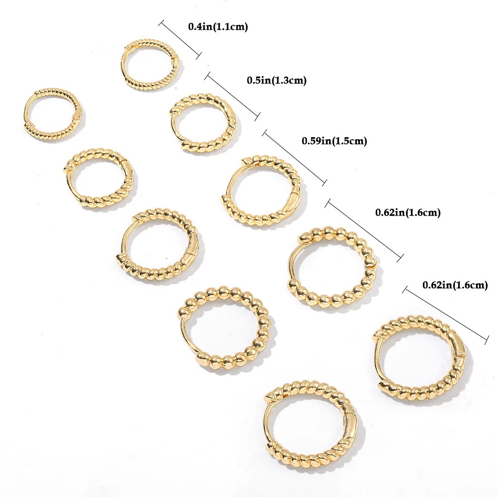 Модные круглые витые серьги золотого цвета для женщин простые крошечные