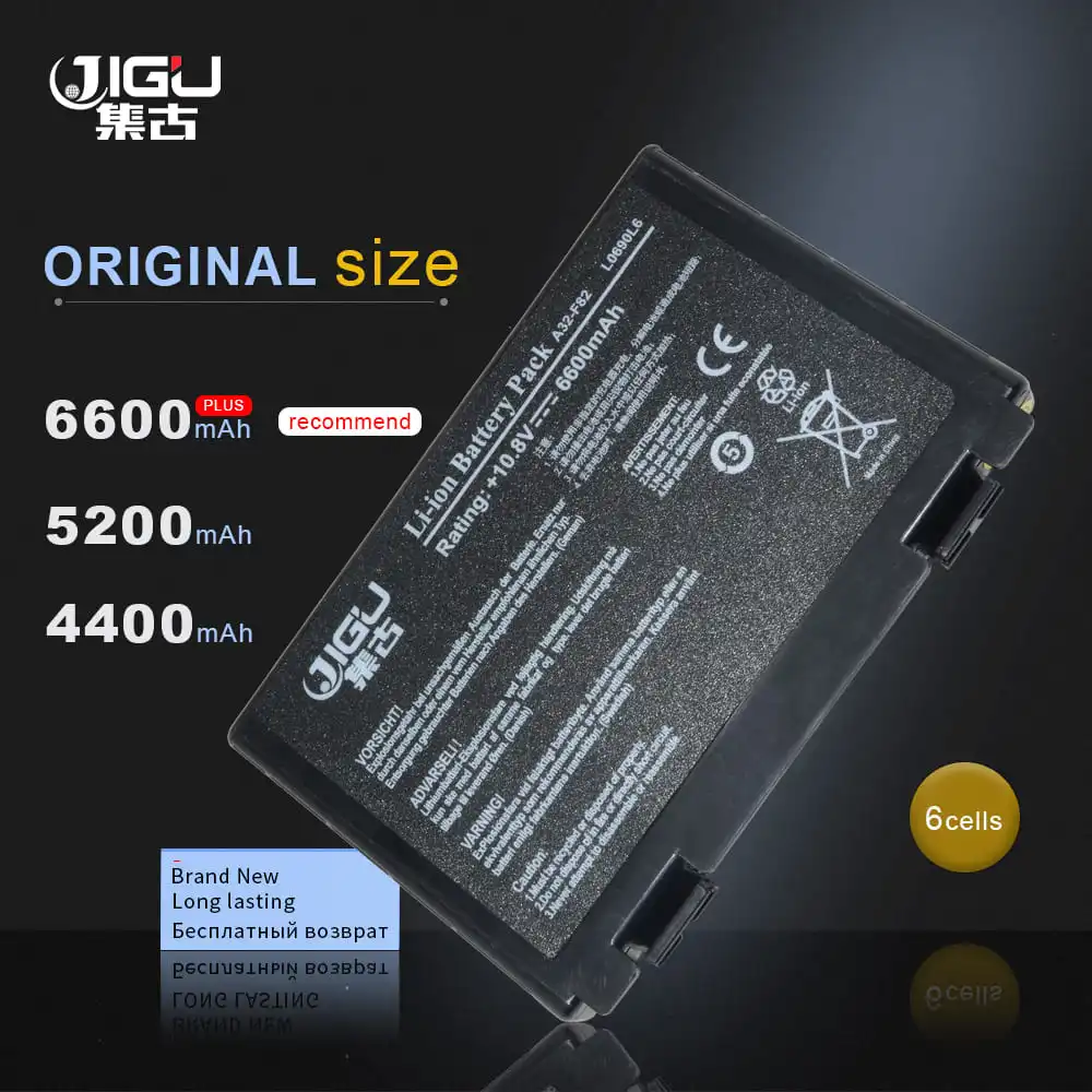 

JIGU Laptop Battery A32-F52 For Asus K50AB K70 F82 K50I K60IJ K61IC K50C K50ID k50IE K50IL K50IP K50X K51A K51AB