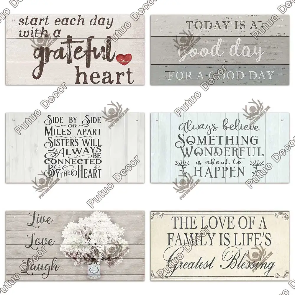 putuo decor hope wooden signs friendship wood wall plaque shabby chic sign for wooden pendant home decoration family gifts free global shipping