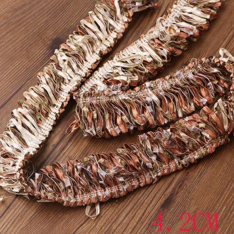 4.2CM 1YARD 1 ярд/лот 3,8 см Широкий Национальный стиль ретро цветные бахромы материалы для рукоделия Подушка кружева планки одежда аксессуары своими руками - Цвет: 4.2CM 1YARD