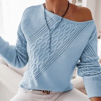thickness pullover women winter 2021 new clothes o neck solid color long sleeve warm slim sweaters lady knit sweater