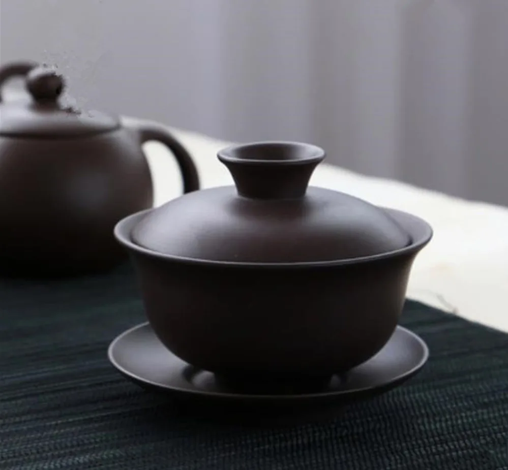 1 фиолетовый шт Барро Gaiwan китайский чай чашки Kong Fu чайная посуда ремесло чай игра аксессуары