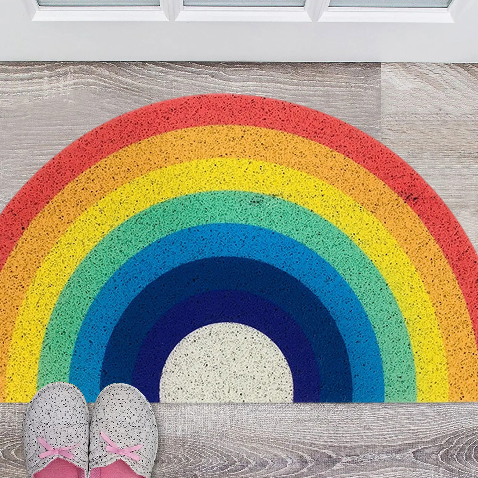 rainbow doormat semicircle floor mat bathroom childrens room decoration non slip mats cartoon rug waterproof carpet hot sale free global shipping