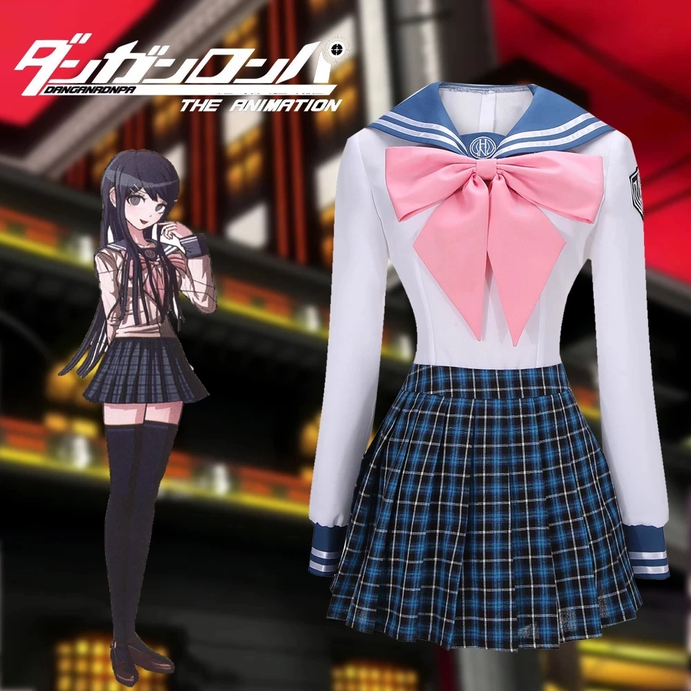 

Игра Danganronpa Maizono Саяка Косплэй Костюм Аниме ботинки для косплея данганронпа Уганда костюм Ronpa Для женщин JK школьная Униформа костюм для Хэлл...