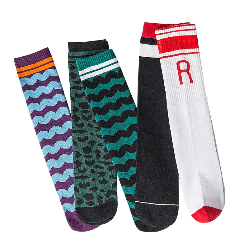 Модные осенние длинные носки для маленьких девочек милые флуоресцентные