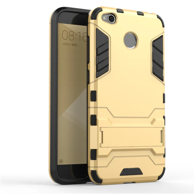 robot armor gold Прочный чехол для Xiaomi Redmi 4X, чехол для Xiaomi Redmi 4X, противоударный жесткий ТПУ силиконовый защитный чехол для телефона Redmi Note 6 pro - Цвет: robot armor gold