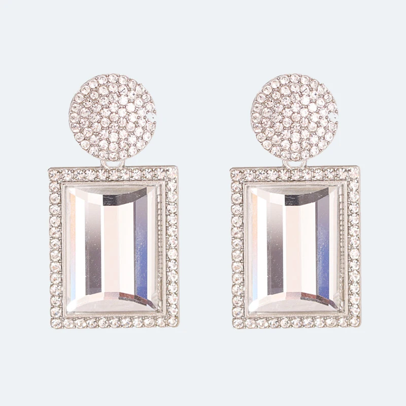 

JURAN Hot Multicolored New Design Drop Dangle Earrings Boho Charm Fashion Geometric Square Earrings For Party Wedding Jewelry