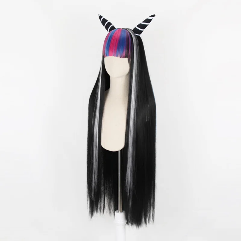 Длинный парик из аниме Dangan Ronpa Mioda Ibuki Женский карнавальный костюм термостойкие