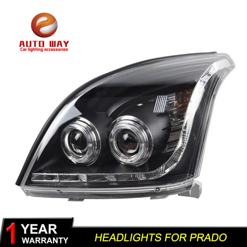 Чехол для стайлинга автомобиля Toyota Prado 2003 2009 фары светодиодный DRL Объектив