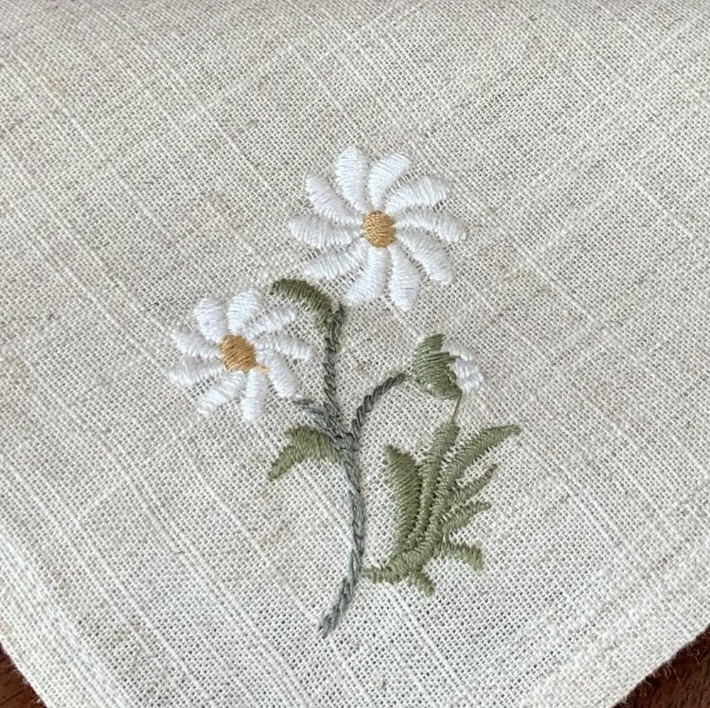 

Льняные салфетки с вышивкой "Цветы сада", 40x40 см