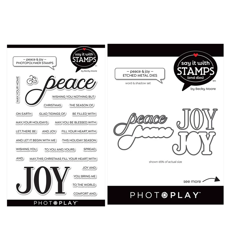 CH 2020 Новое поступление PEACE JOY резка металла декоративное Скрапбукинг стальное