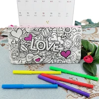 childrens educational toys graffiti pencil case stationery pouch zipper bag classroom arts and crafts travel toys