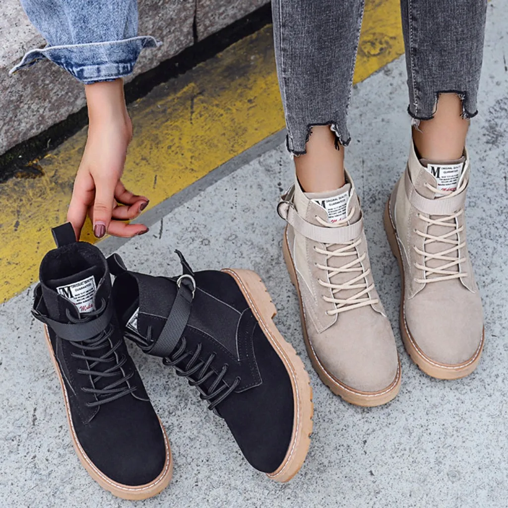 2019 ботинки Мартенс в стиле ретро женские с круглым носком винтажном полусапожки