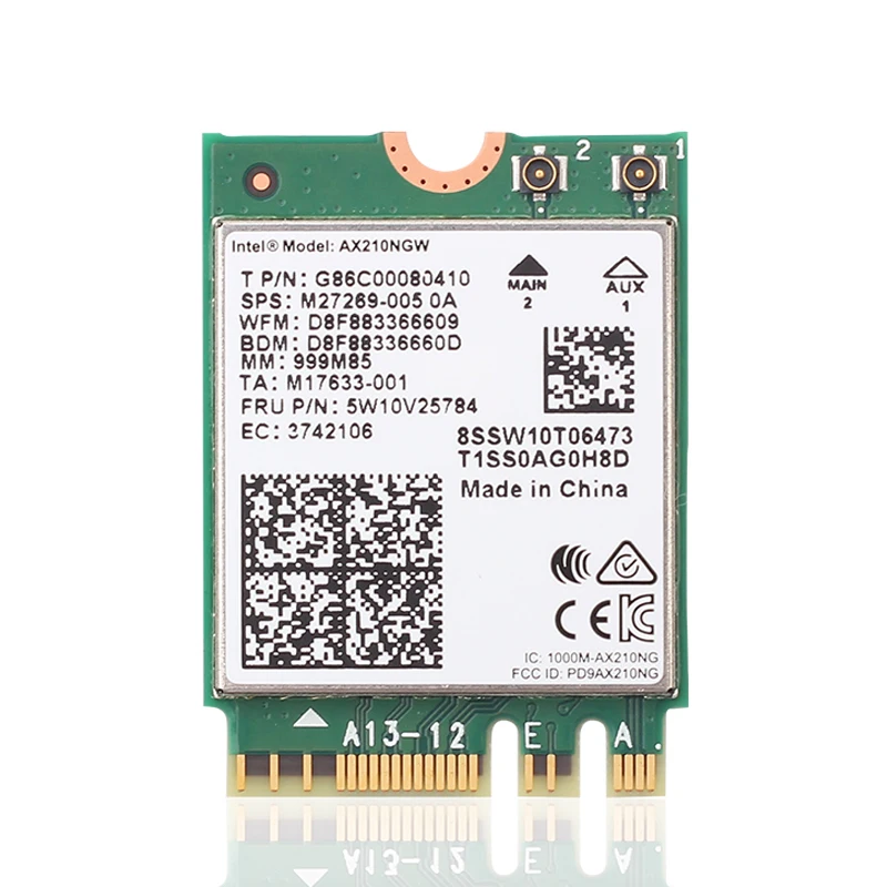 Трехдиапазонная беспроводная сетевая карта для ноутбука Intel AX210NGW 802.11AX AX200 Wi-Fi 6E 5374