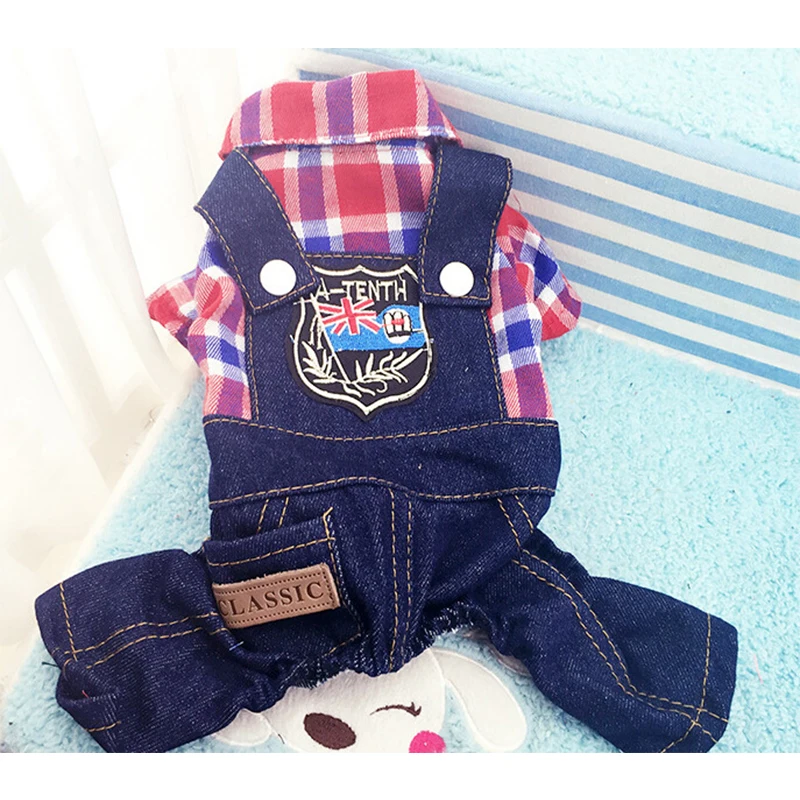 Новое поступление ковбойская клетчатая Одежда для собак питомцев товары и кошек