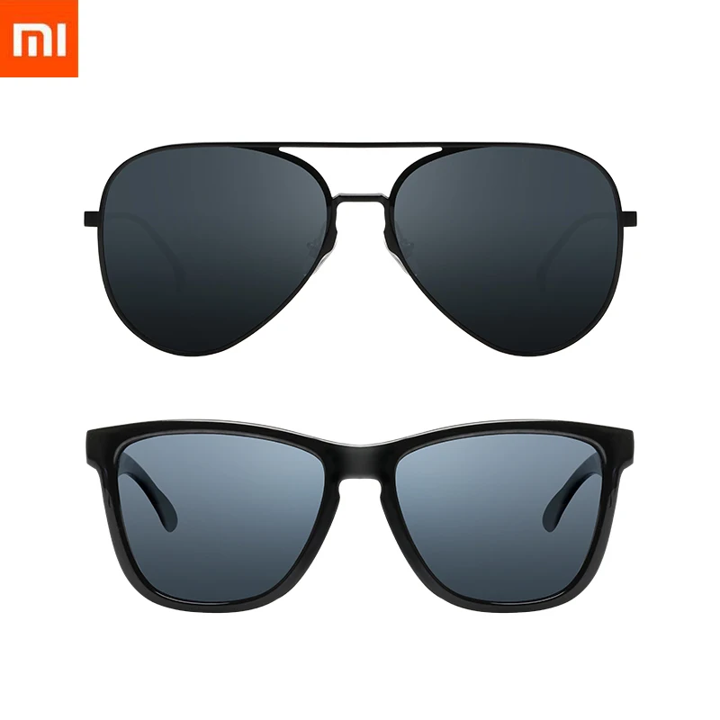 Классические квадратные солнцезащитные очки/очки-авиаторы Xiaomi Mijia для вождения, уличные дорожные мужские и женские Безвинтовые солнцезащитные очки с защитой от УФ-лучей, 2021