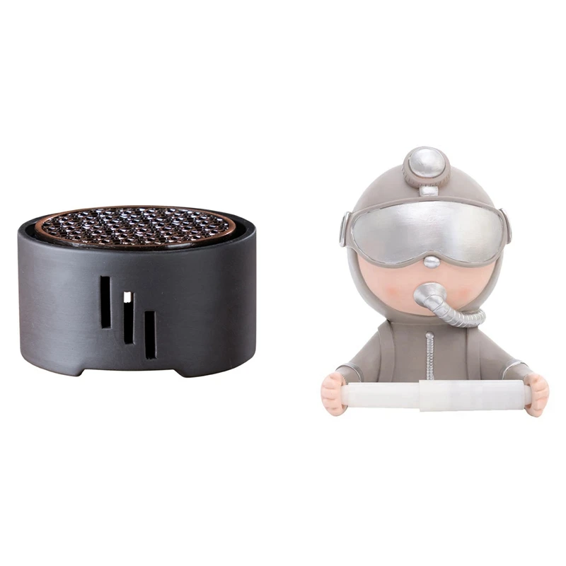 

1 Набор, держатель для туалетных салфеток и керамический подсвечник