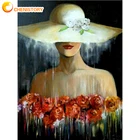 Картина по номерам на холсте с изображением девушки на масляной основе