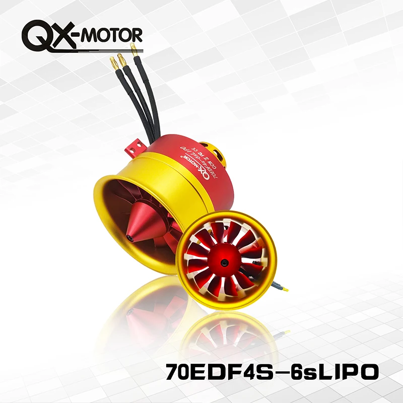 QX-двигатель 70 мм, 12 лезвий, поддержка Φ ~ 6S с бесщеточным двигателем, полностью металлический канал для летательного аппарата EDF QX-двигатель 70 мм, 12 лезвий, поддержка Φ ~ 6S с бесщеточным двигателем, полностью металлический канал для летательного аппарата EDF