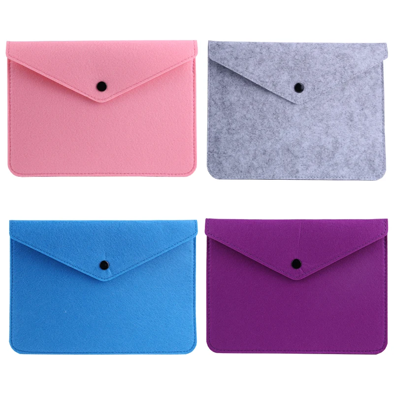 1PC 21cm*14.8cm Felt Storage Bags Travel Makeup Organizer Soft Inner Bags With Four Colors For Earphone Charger Storage  - buy with discount