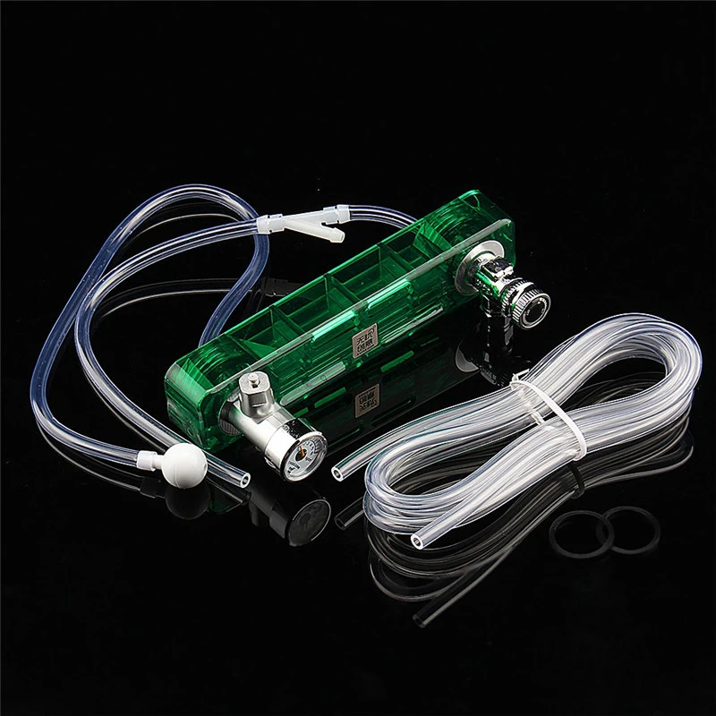 Diy Co2 Diffuser D501 Kit Planted Aquarium Needle Valve Pressure Gauge Generator Green | Дом и сад