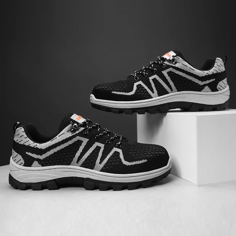 Мужская обувь из нержавеющей стали защита от проколов легкие теплые кроссовки
