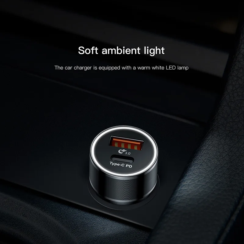36 Вт type C PD быстрая зарядка автомобильное зарядное устройство для IPhone/samsung/Oppo
