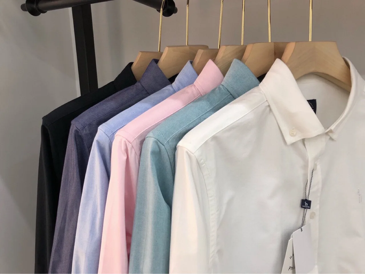 

217329hjs21 early spring new men's six color business casual versatile comfortable long sleeve shirt