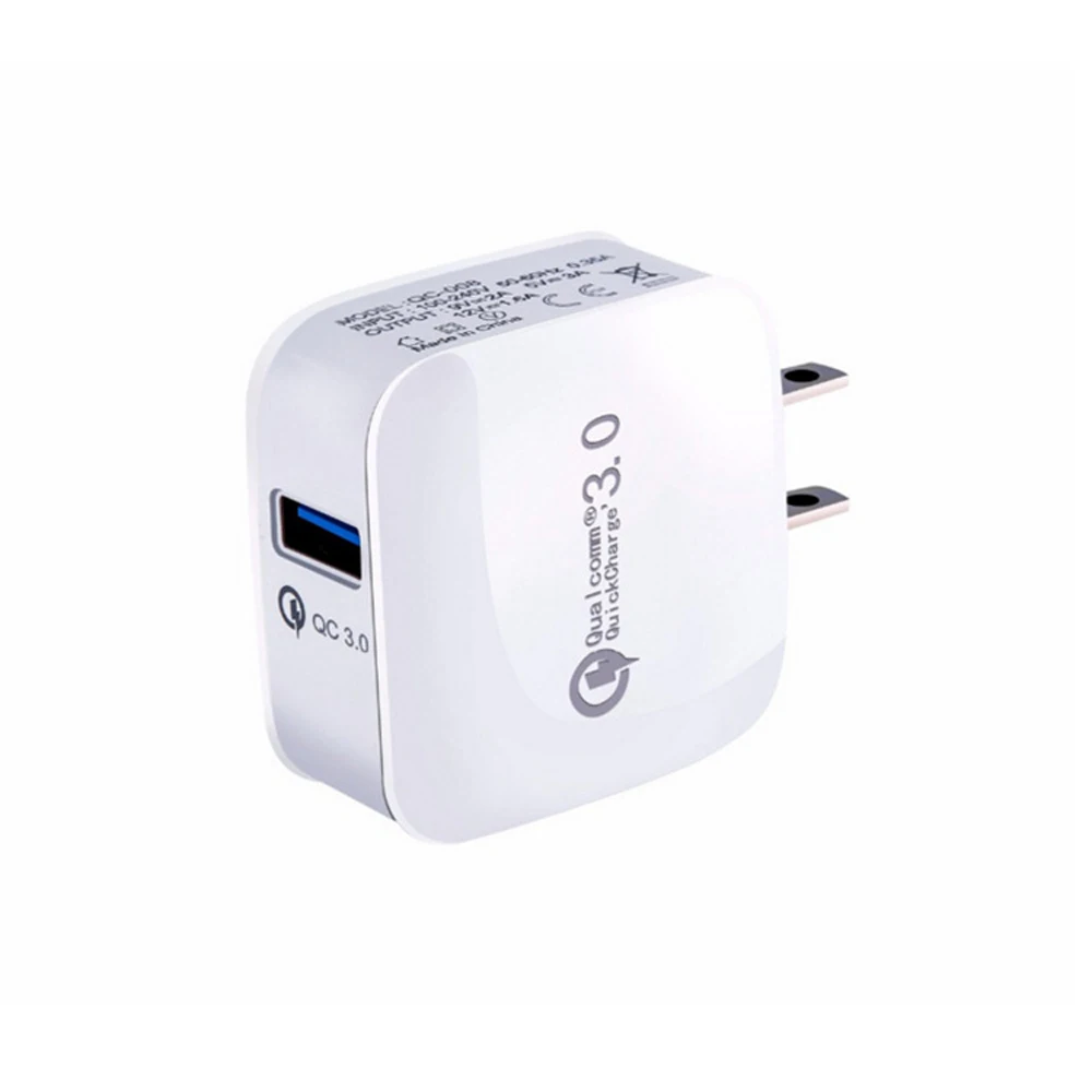 AIREACH Быстрая зарядка EU US Plug QC 3,0 настенное зарядное устройство 5 В/9 В/12 в 18 Вт 1 порт для смартфона Qualcomm QC 3,0 Быстрый домашний адаптер - Тип штекера: White US