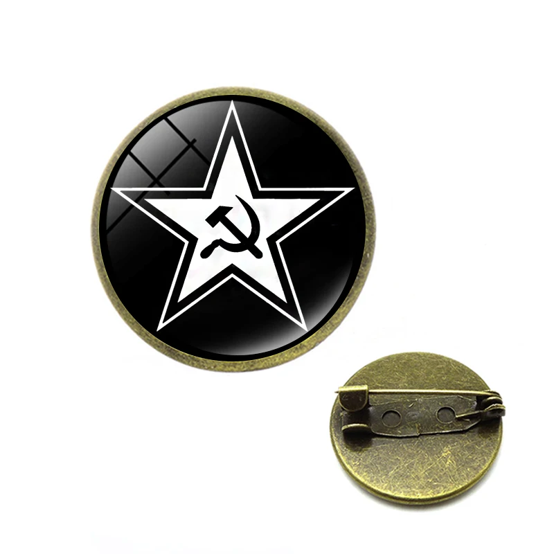 Броши в виде молота и серпа стиле холодной войны Советская CCCP красная звезда